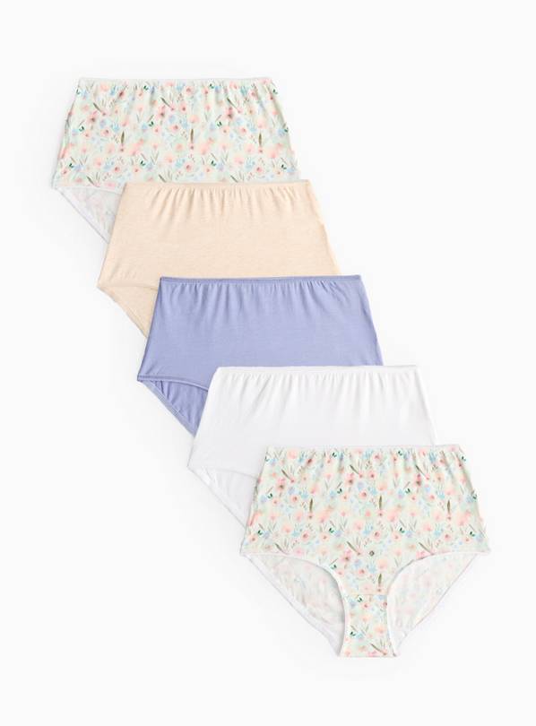 Floral Printed Full Knickers 5 Pack 24